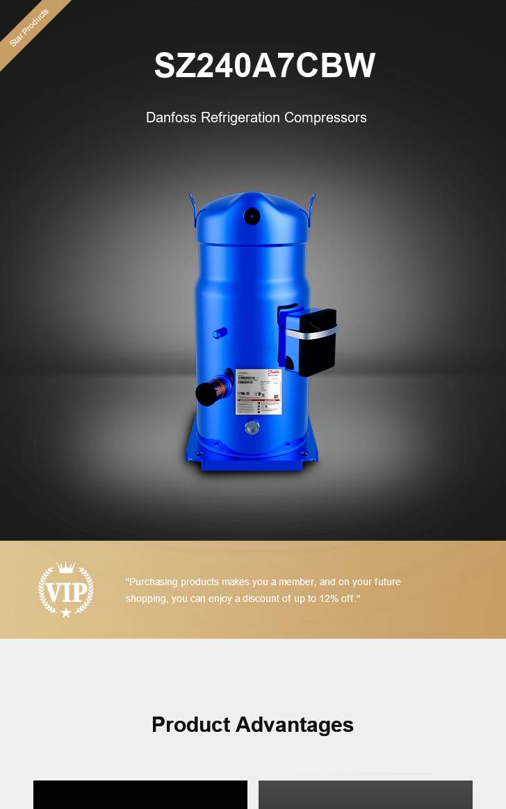 Danfoss Compressor SZ240A7CBW, technical parameters pdf, structure diagram